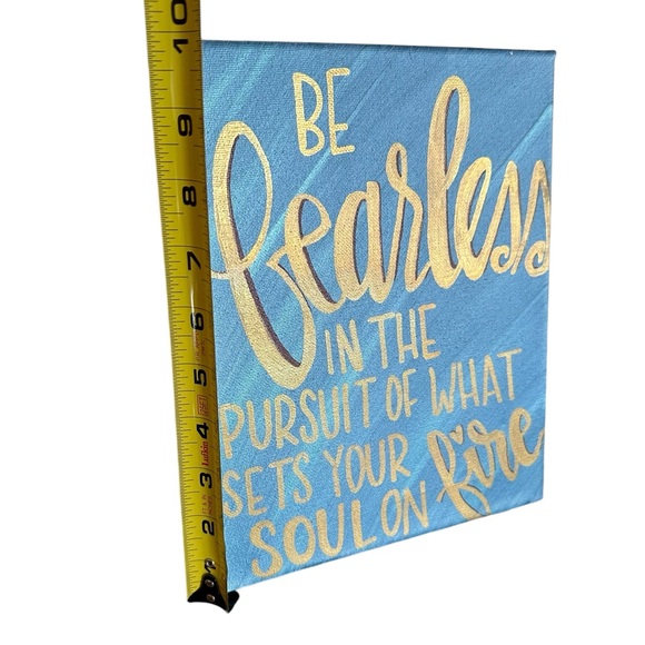 Be Fearless Canvas Wall Art Original Hand Painted Motivational Y2K Encouragement - Picture 4 of 13